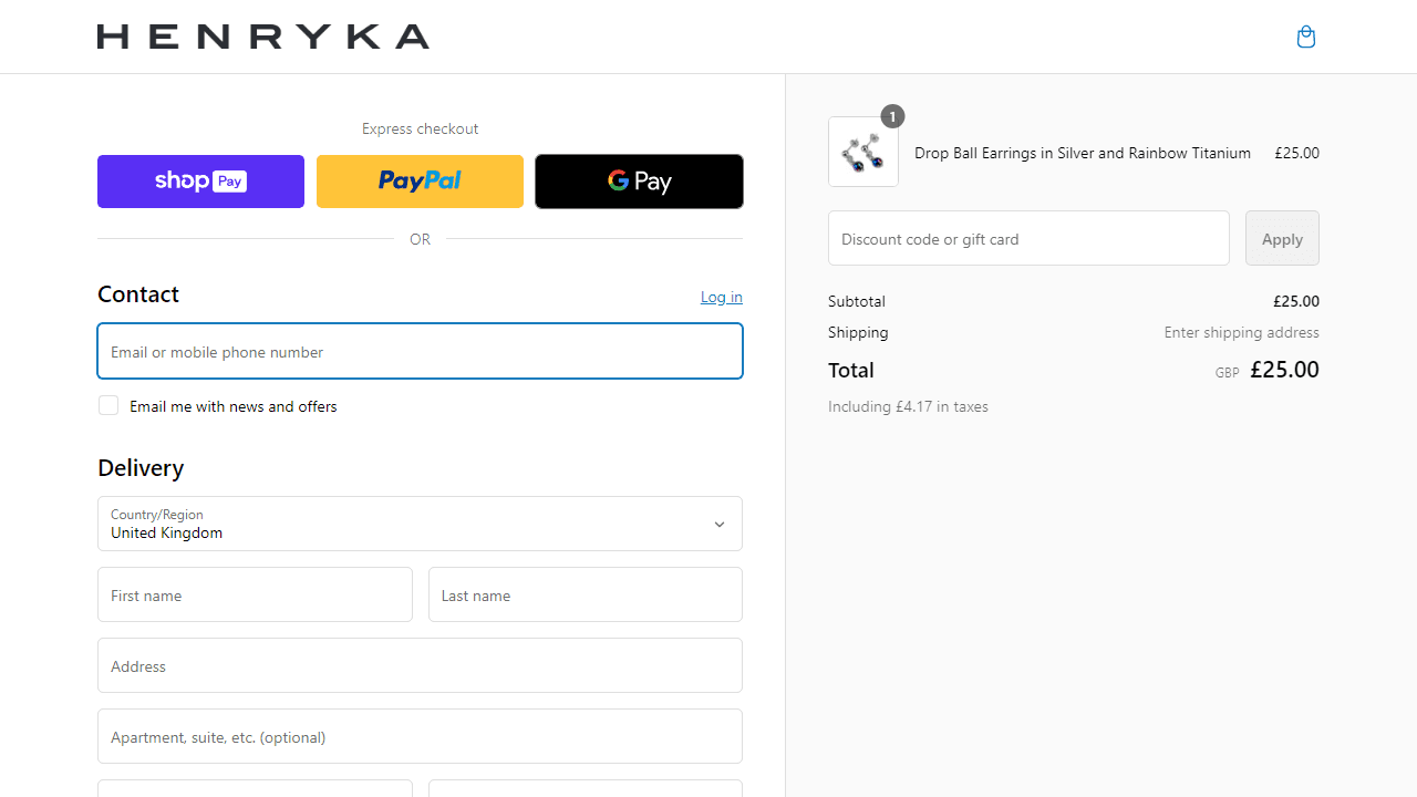 How to apply Henryka coupon code